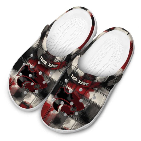 custom kansas state wildcats plaid fusion clog latest model