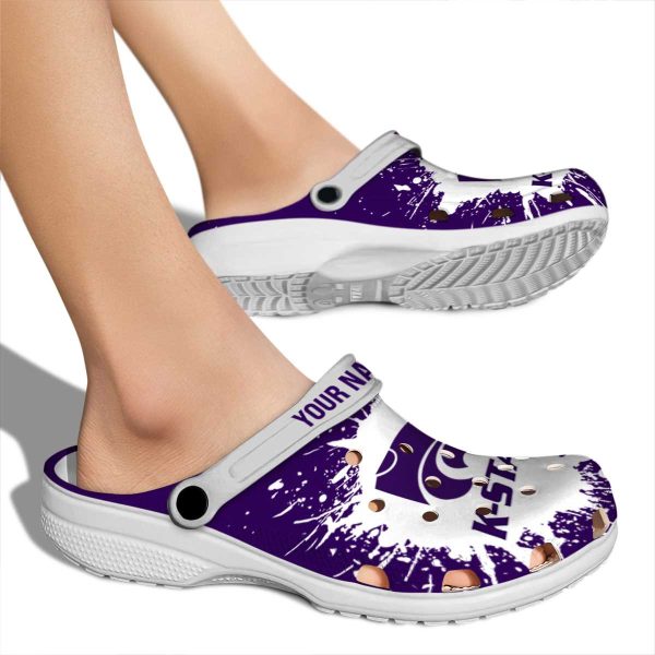 custom kansas state wildcats splash art clog fashion forward