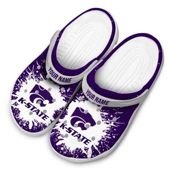 custom kansas state wildcats splash art clog latest model