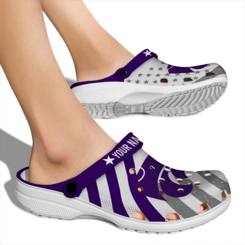 custom kansas state wildcats star spangled graphic clog fashion forward