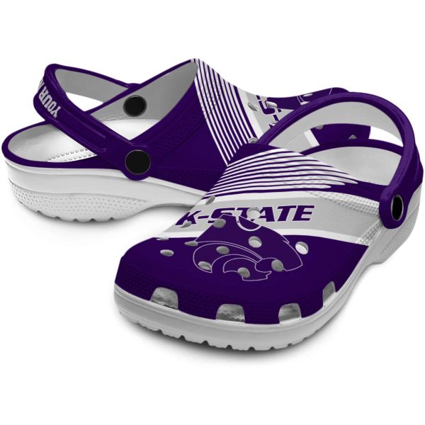 custom kansas state wildcats vibrant dual tone clog high quality
