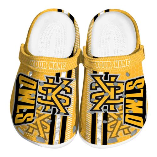 custom kennesaw state owls contrasting stripes clog best selling