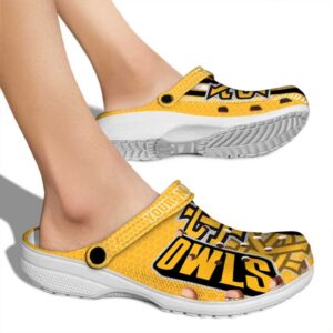 custom kennesaw state owls contrasting stripes clog fashion forward