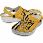 custom kennesaw state owls contrasting stripes clog best selling
