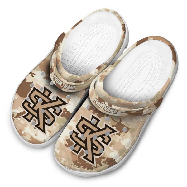 custom kennesaw state owls desert camo clog latest model