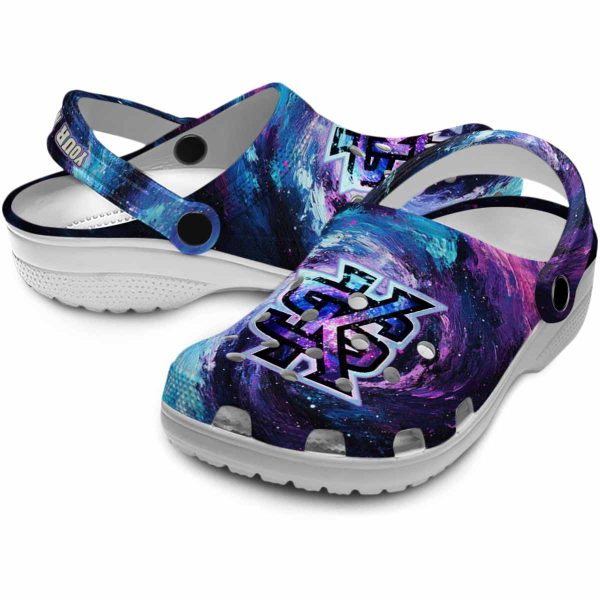 custom kennesaw state owls galaxy swirl clog high quality