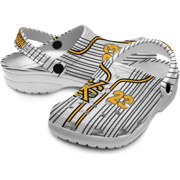 custom kennesaw state owls pinstripe pattern clog high quality