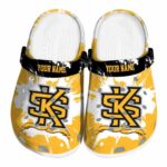 custom kennesaw state owls splatter pattern clog best selling