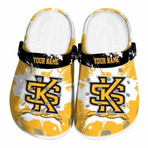 custom kennesaw state owls splatter pattern clog best selling