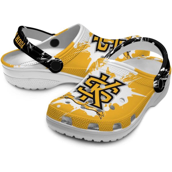 custom kennesaw state owls splatter pattern clog high quality
