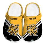 custom kennesaw state owls striped accents clog best selling