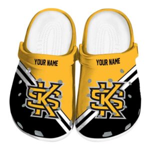custom kennesaw state owls striped accents clog best selling