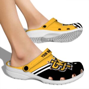 custom kennesaw state owls striped accents clog fashion forward