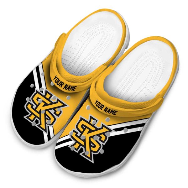 custom kennesaw state owls striped accents clog latest model