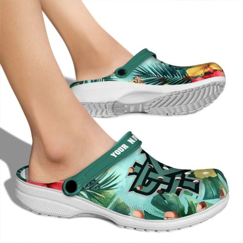 custom kennesaw state owls tropical vibes clog fashion forward