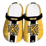 custom kennesaw state owls vertical stripes clog best selling