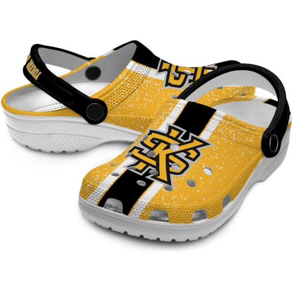 custom kennesaw state owls vertical stripes clog high quality