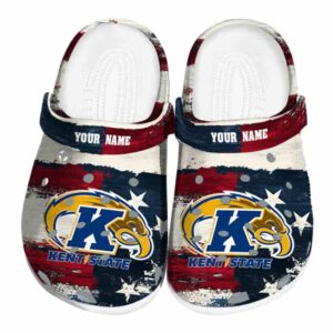 custom kent state golden flashes patriotic stripes clog best selling