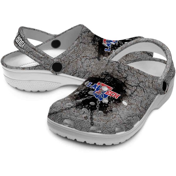 custom la tech cracked ground texture clog high quality