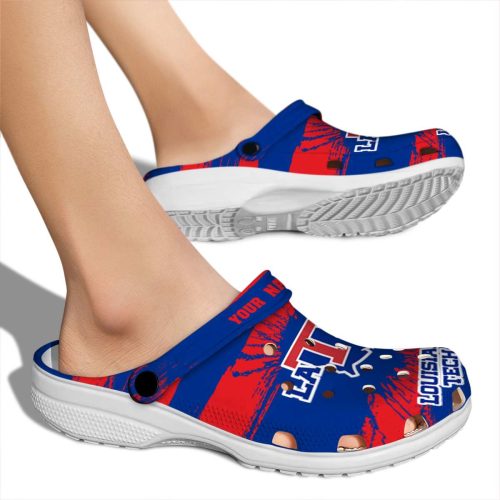 custom la tech paint splatter graphics clog fashion forward