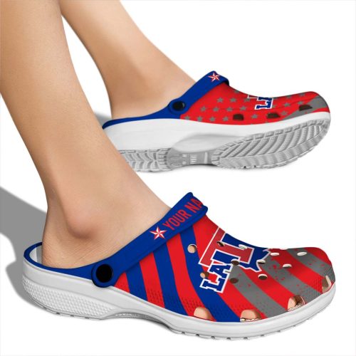 custom la tech star spangled graphic clog fashion forward
