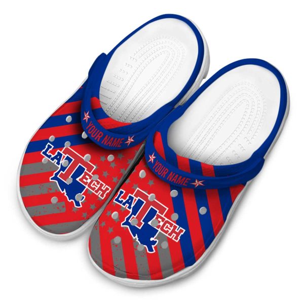 custom la tech star spangled graphic clog latest model