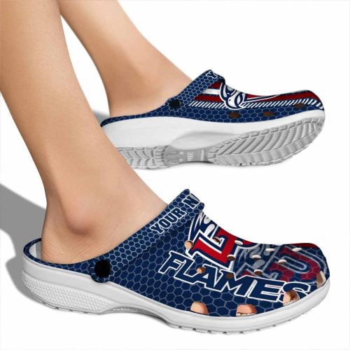 custom liberty flames contrasting stripes clog fashion forward