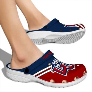 custom liberty flames striped accents clog fashion forward
