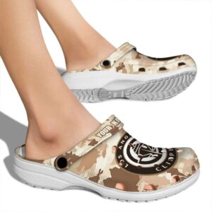 custom los angeles clippers desert camo clog fashion forward