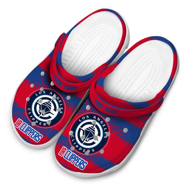 custom los angeles clippers paint splatter graphics clog latest model