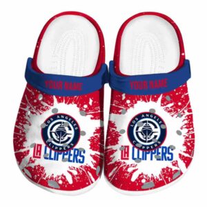 custom los angeles clippers splash art clog best selling