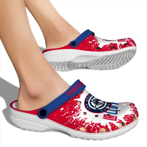 custom los angeles clippers splash art clog fashion forward