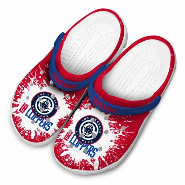 custom los angeles clippers splash art clog latest model