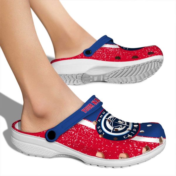 custom los angeles clippers vertical stripes clog fashion forward
