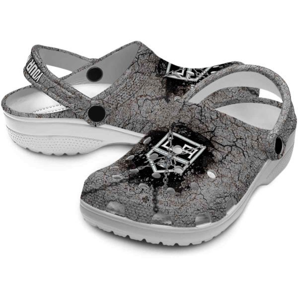 custom los angeles kings cracked ground texture clog high quality