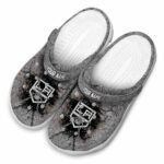 custom los angeles kings cracked ground texture clog best selling
