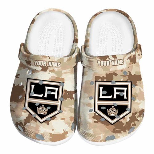 custom los angeles kings desert camo clog best selling