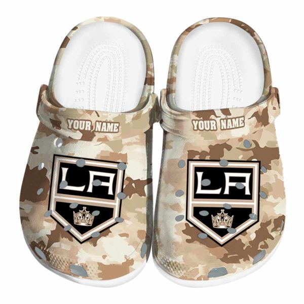 custom los angeles kings desert camo clog best selling