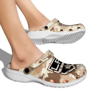 custom los angeles kings desert camo clog fashion forward
