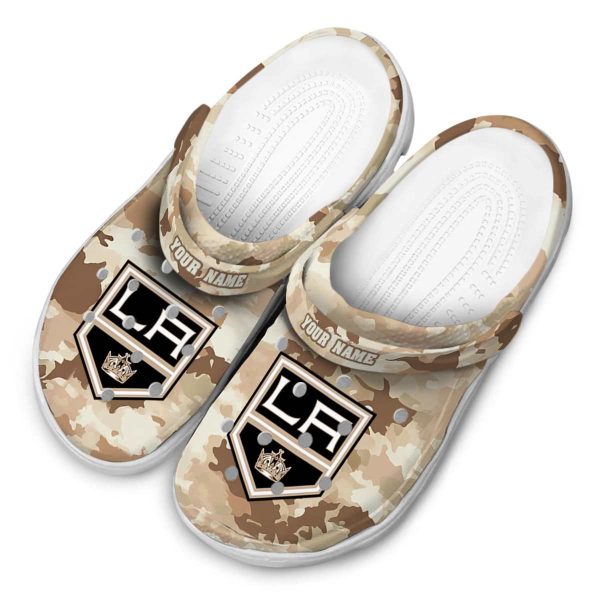 custom los angeles kings desert camo clog latest model