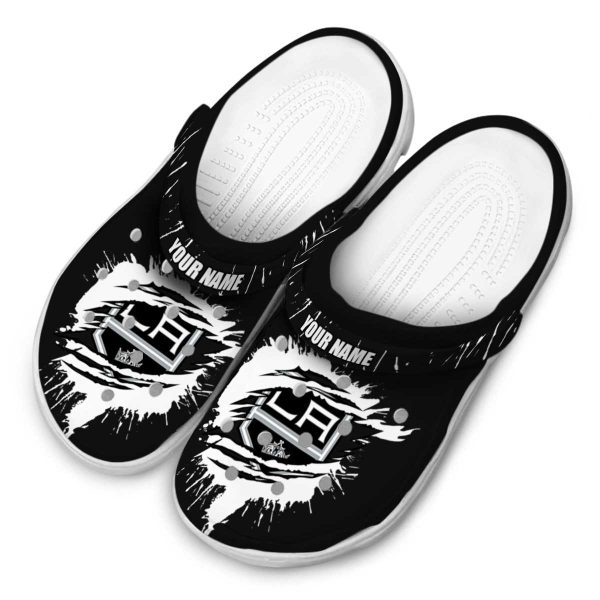 custom los angeles kings splash motif background clog latest model