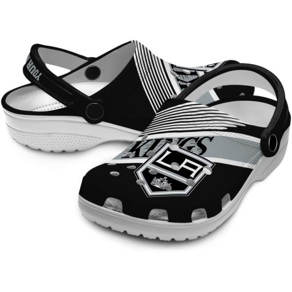 custom los angeles kings vibrant dual tone clog high quality
