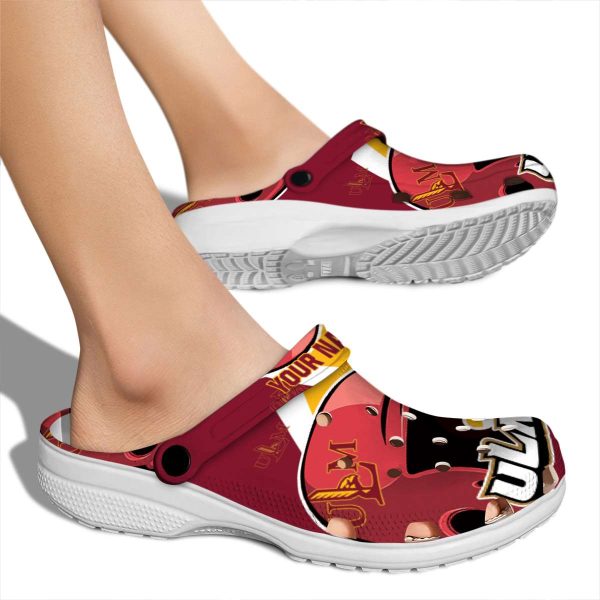 custom louisiana monroe warhawks baseball helmet clog fashion forward