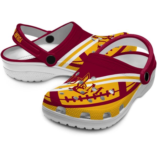 custom louisiana monroe warhawks football motif clog high quality
