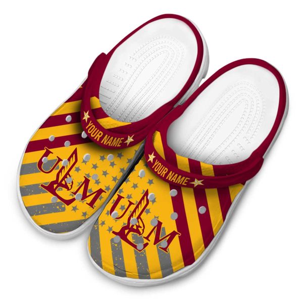 custom louisiana monroe warhawks star spangled graphic clog latest model