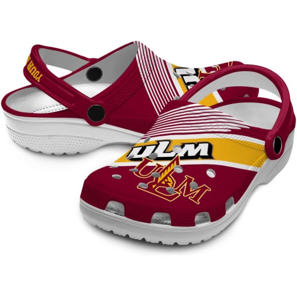 custom louisiana monroe warhawks vibrant dual tone clog high quality