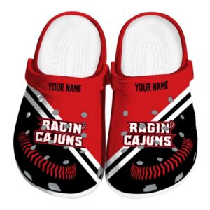custom louisiana ragin cajuns baseball motif clog best selling