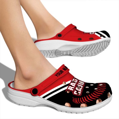 custom louisiana ragin cajuns baseball motif clog fashion forward