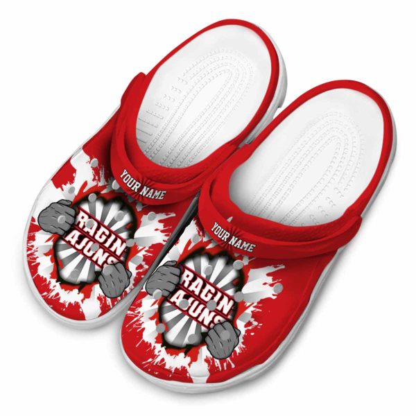 custom louisiana ragin cajuns gripping hand clog latest model