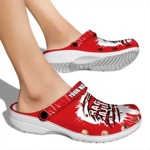 custom louisiana ragin cajuns splash motif background clog fashion forward